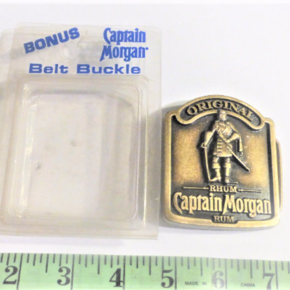 Expired RARE Vintage CAPTAIN MORGAN Belt Buckle in Package Original Brand Rum - Picture 7 of 7